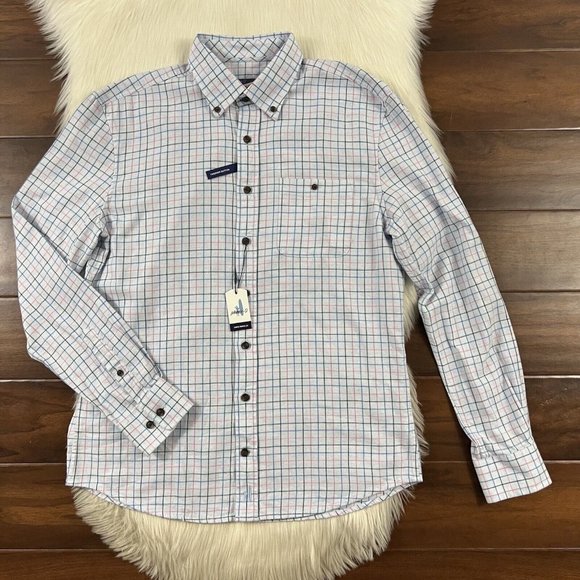 Johnnie O Men's‎ Size Small Blue Plaid Butch Prep Formance Button Down Shirt - Picture 1 of 9
